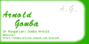 arnold gomba business card